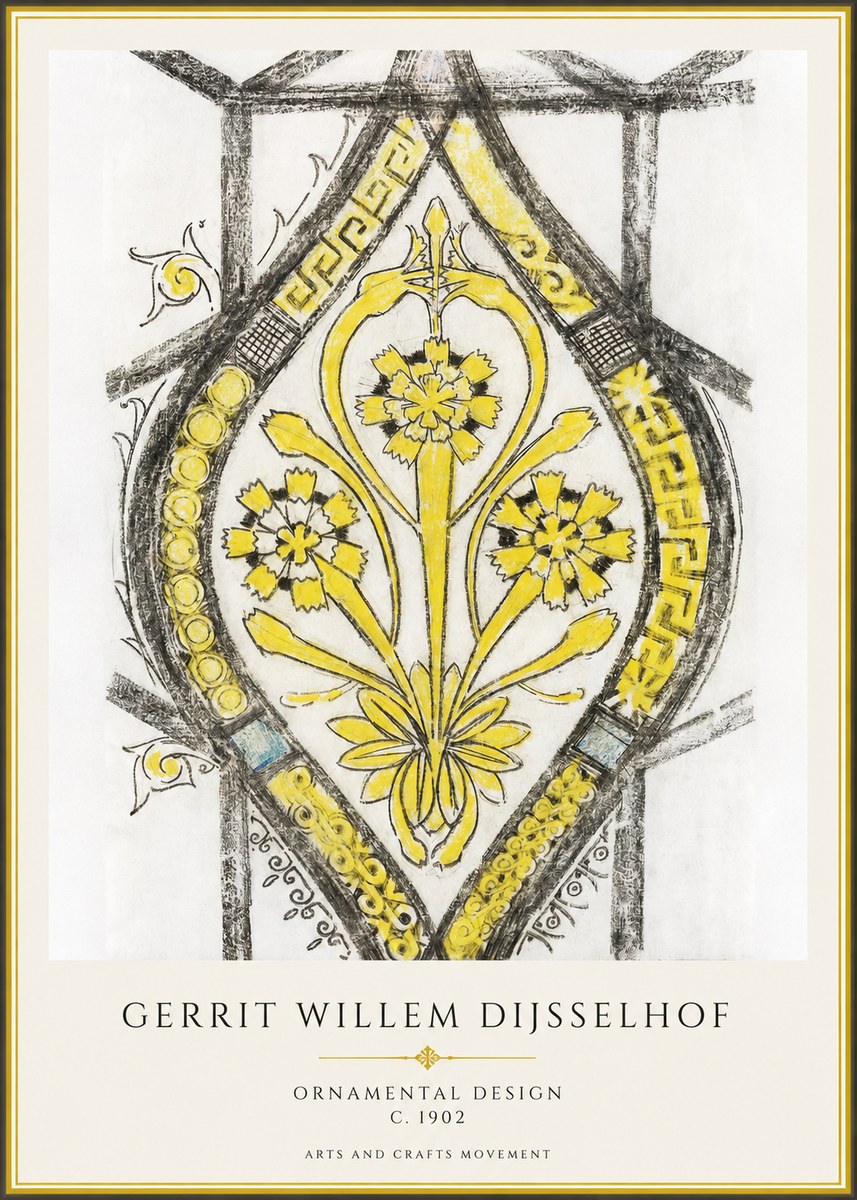 Gerrit Willem Dijsselhof Ornamental Design No1 - Affiche