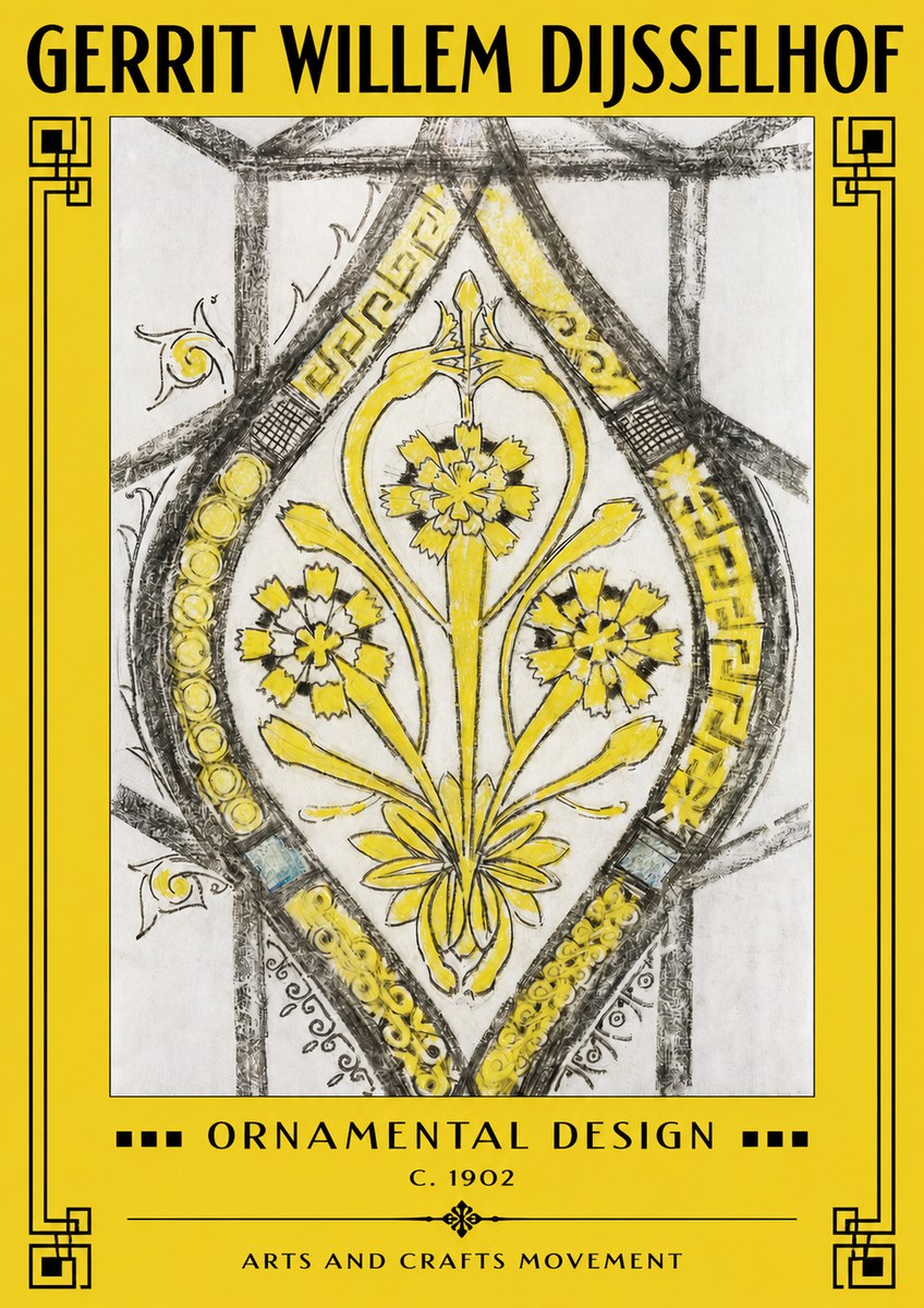 Gerrit Willem Dijsselhof Ornamental Design No2 - Affiche