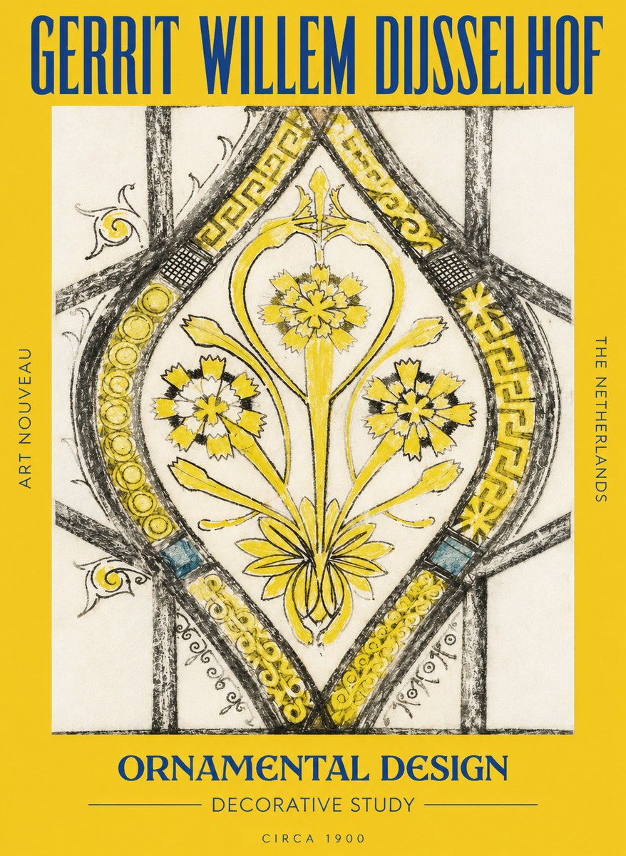 Gerrit Willem Dijsselhof Ornamental Design No6 - Affiche