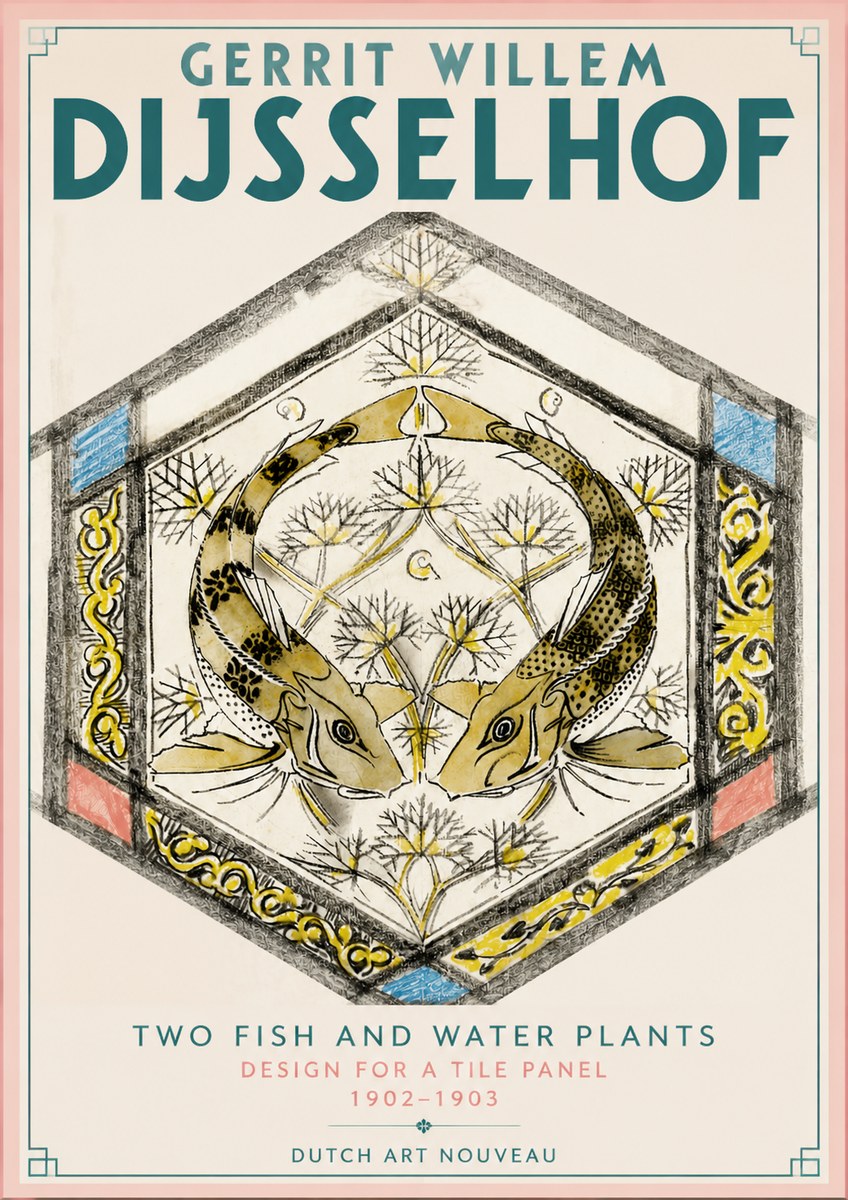 Gerrit Willem Dijsselhof Decorative Design with Carp No5 - Affiche