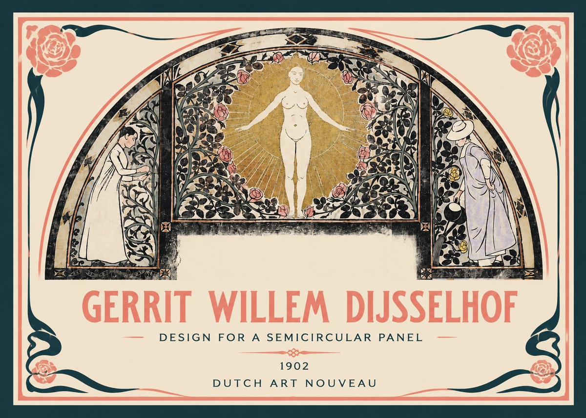 Gerrit Willem Dijsselhof Nature's Awakening No4 - Affiche