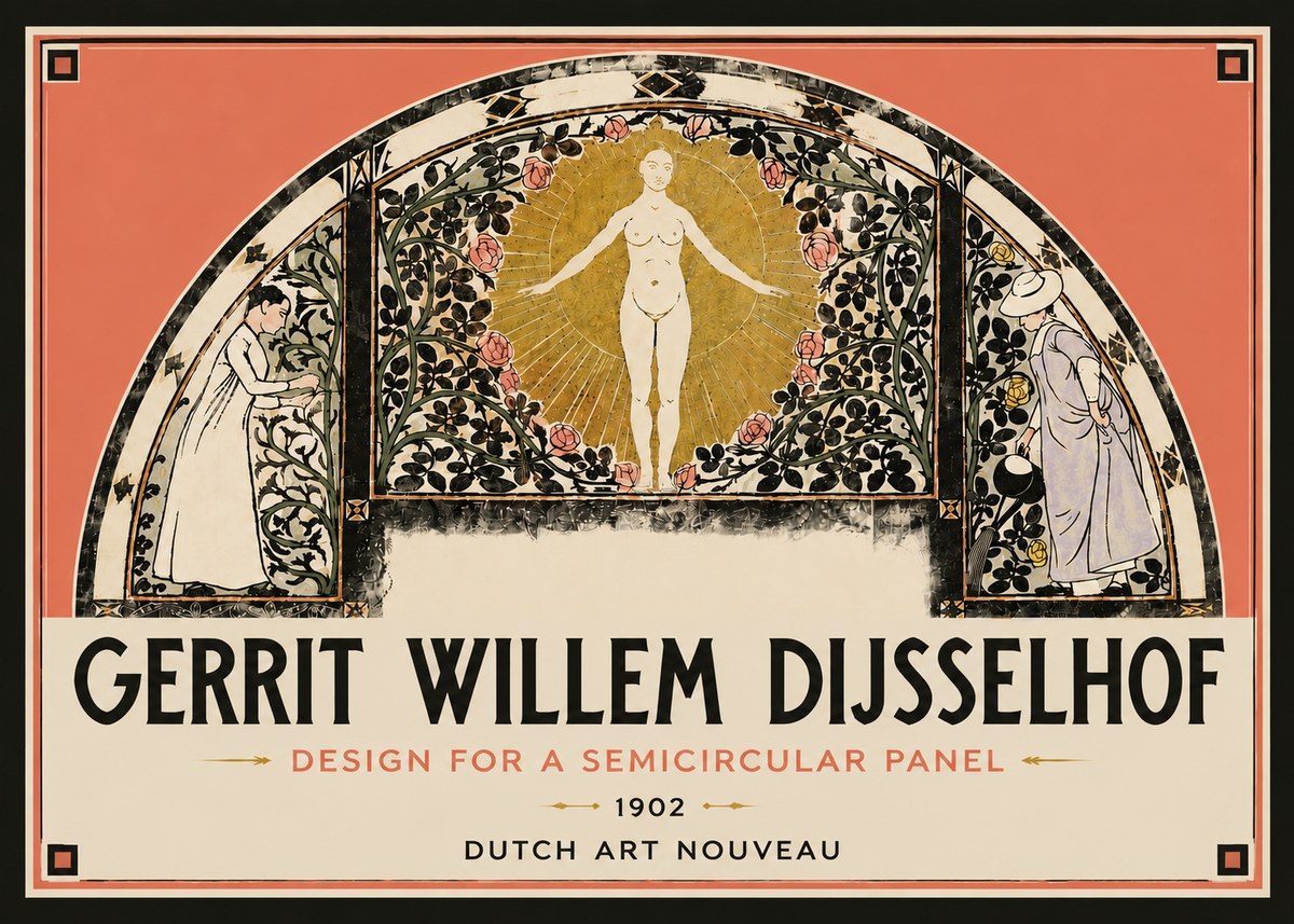 Gerrit Willem Dijsselhof Nature's Awakening No6 - Affiche