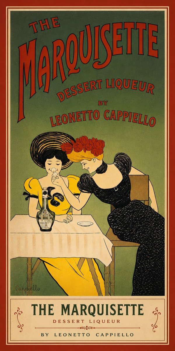Leonetto Cappiello The Marquisette Dessert Liqueur No4 - Affiche
