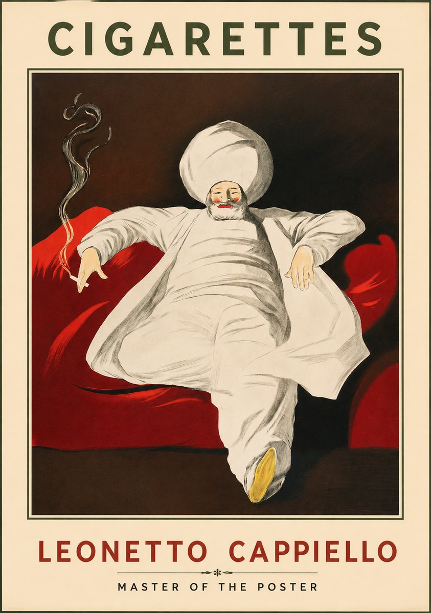 Leonetto Cappiello Cigarettes No2 - Affiche