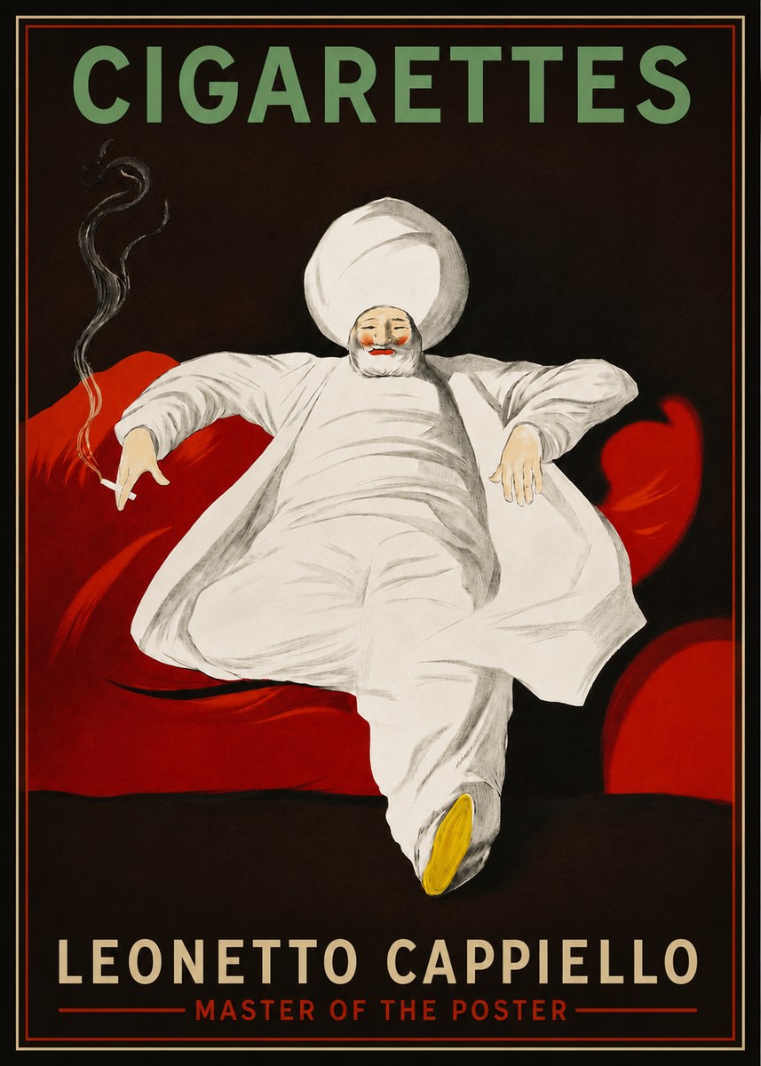 Leonetto Cappiello Cigarettes No3 - Affiche