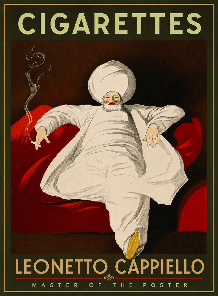 Leonetto Cappiello Cigarettes No5 - Affiche