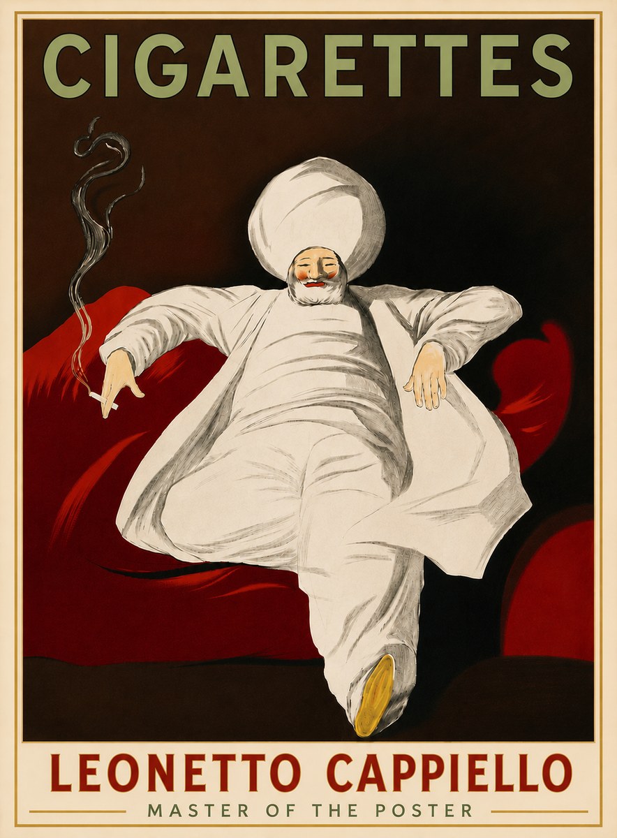 Leonetto Cappiello Cigarettes No6 - Affiche