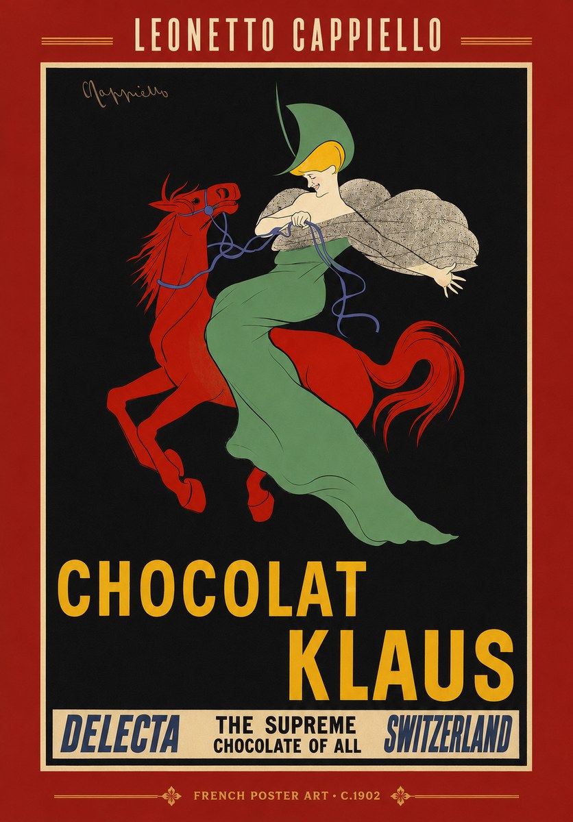 Leonetto Cappiello Chocolat Klaus No2 - Affiche