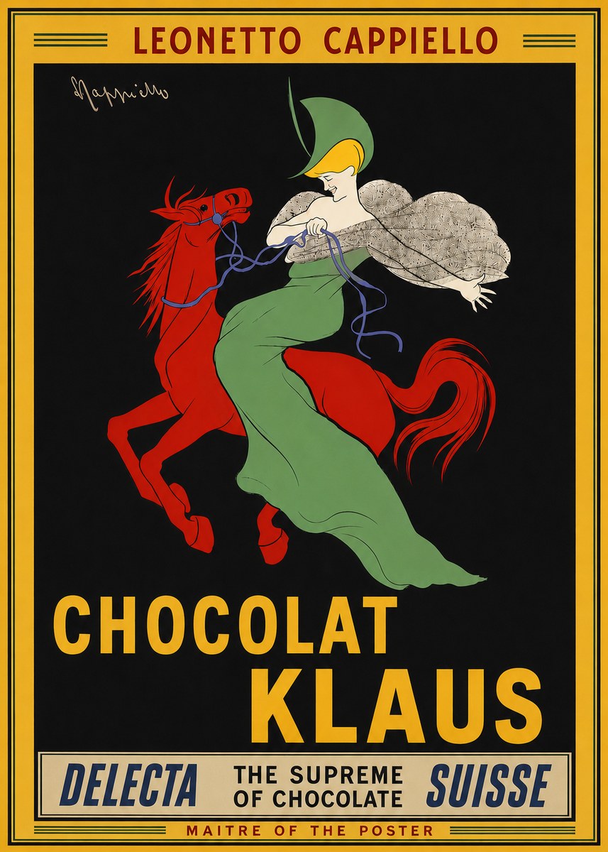 Leonetto Cappiello Chocolat Klaus No4 - Affiche