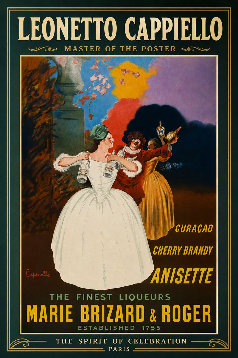 Leonetto Cappiello Marie Brizard & Roger - the Finest Liqueurs No4 - Affiche