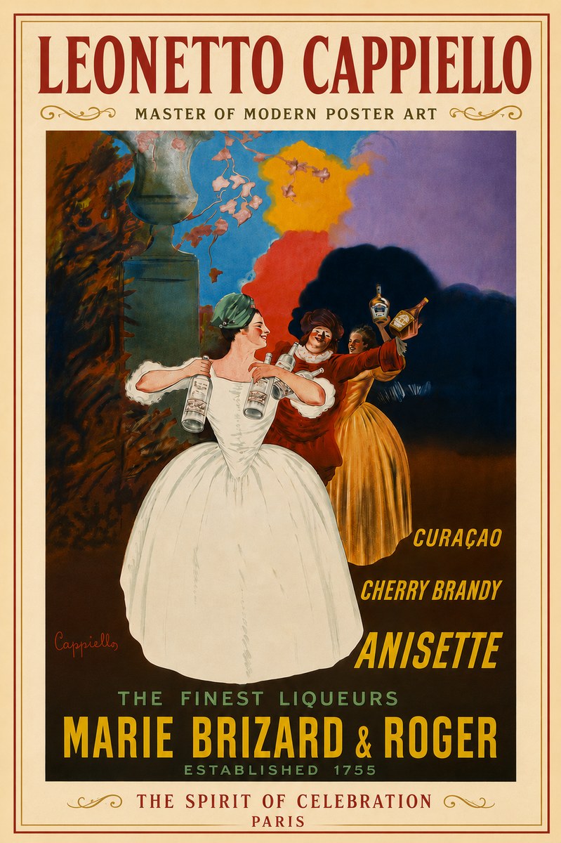 Leonetto Cappiello Marie Brizard & Roger - the Finest Liqueurs No5 - Affiche
