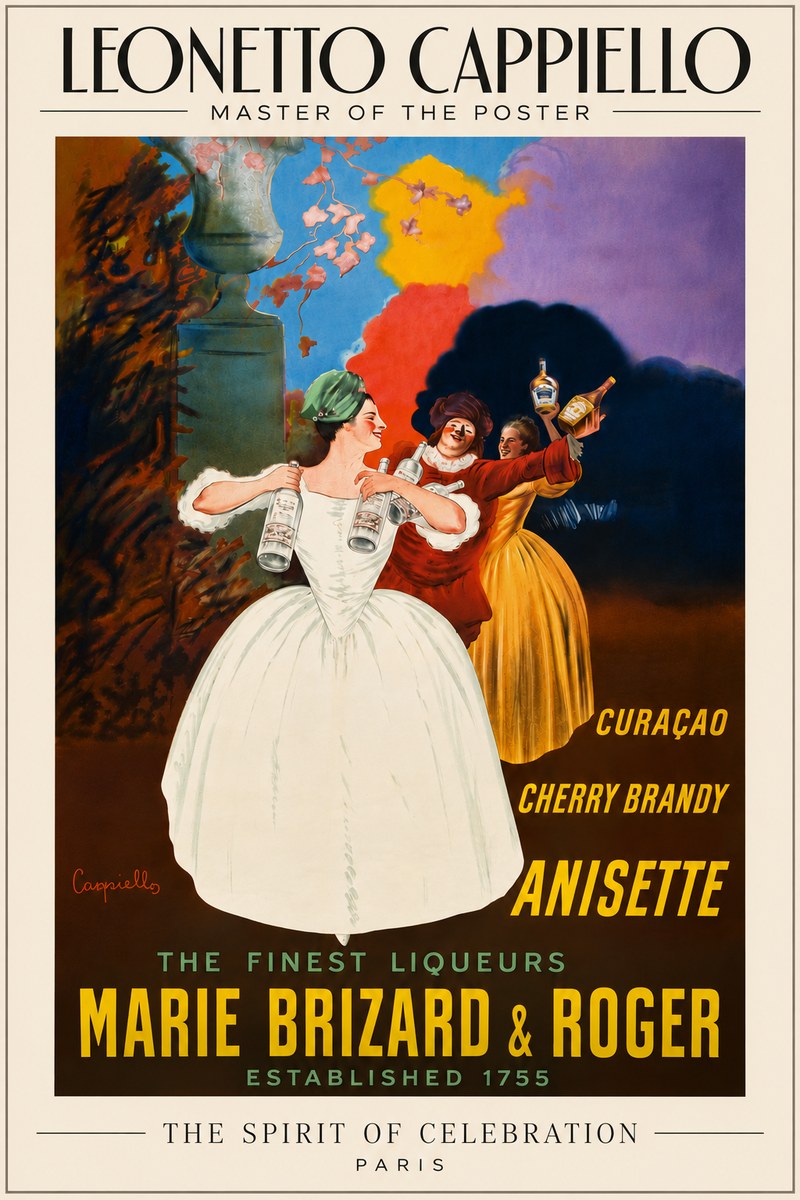 Leonetto Cappiello Marie Brizard & Roger - the Finest Liqueurs No6 - Affiche