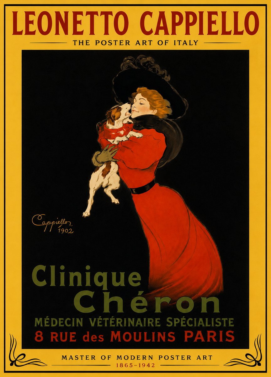 Leonetto Cappiello Clinique Chéron No4 - Affiche