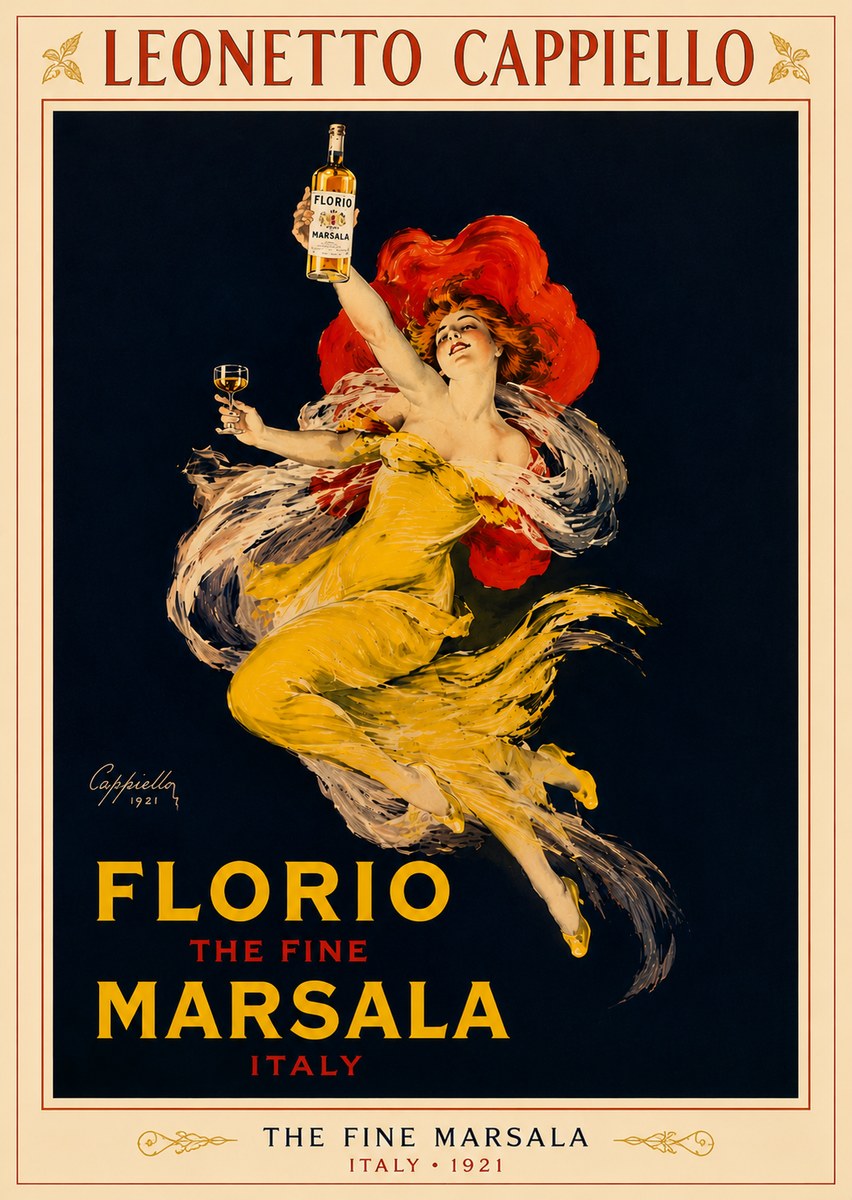 Leonetto Cappiello Florio the Fine Marsala No6 - Affiche