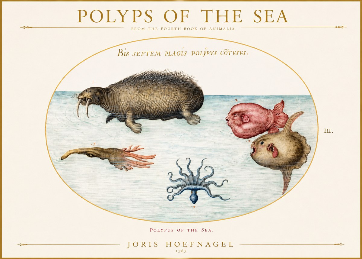 Joris Hoefnagel Polyps of the Sea No1 - Affiche
