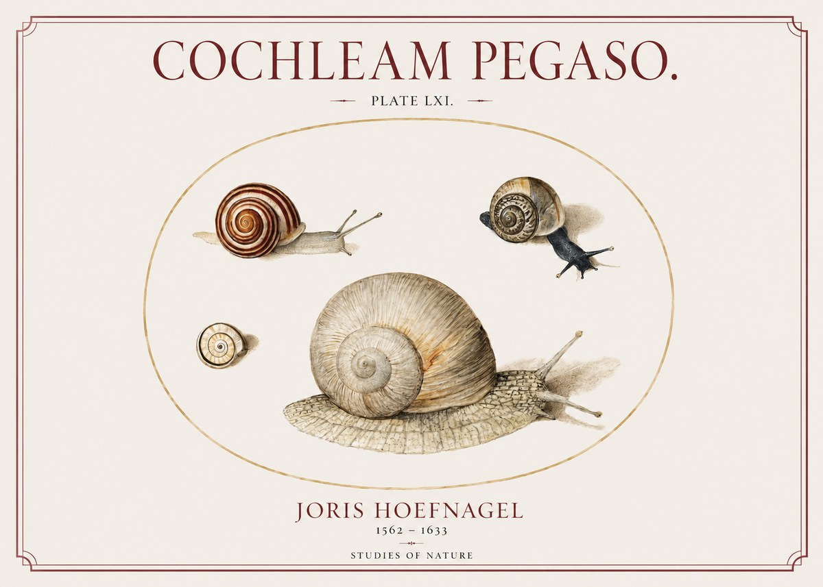Joris Hoefnagel The Four Snails No2 - Affiche