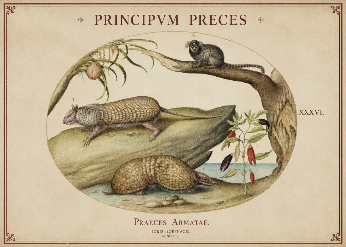 Joris Hoefnagel Praeces Armatae. No1 - Affiche