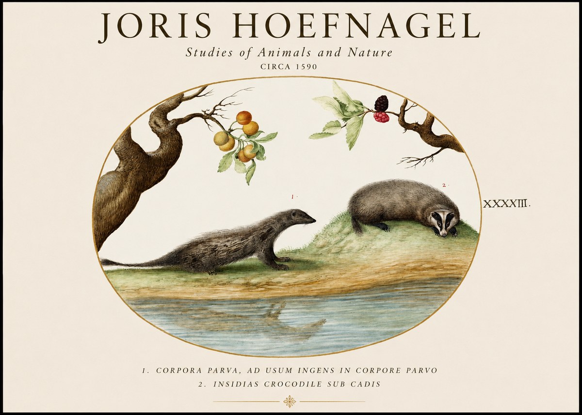 Joris Hoefnagel Studies of Animals and Nature Xxxxiii No1 - Affiche