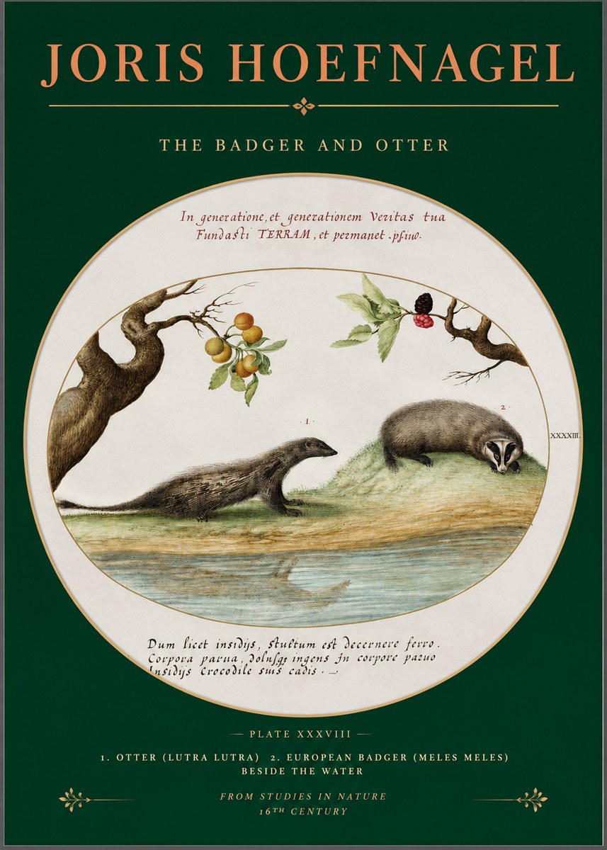Joris Hoefnagel Studies of Animals and Nature Xxxxiii No3 - Affiche
