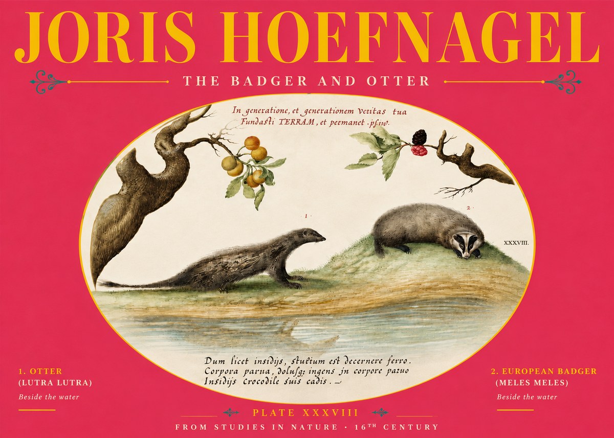Joris Hoefnagel Studies of Animals and Nature Xxxxiii No6 - Affiche