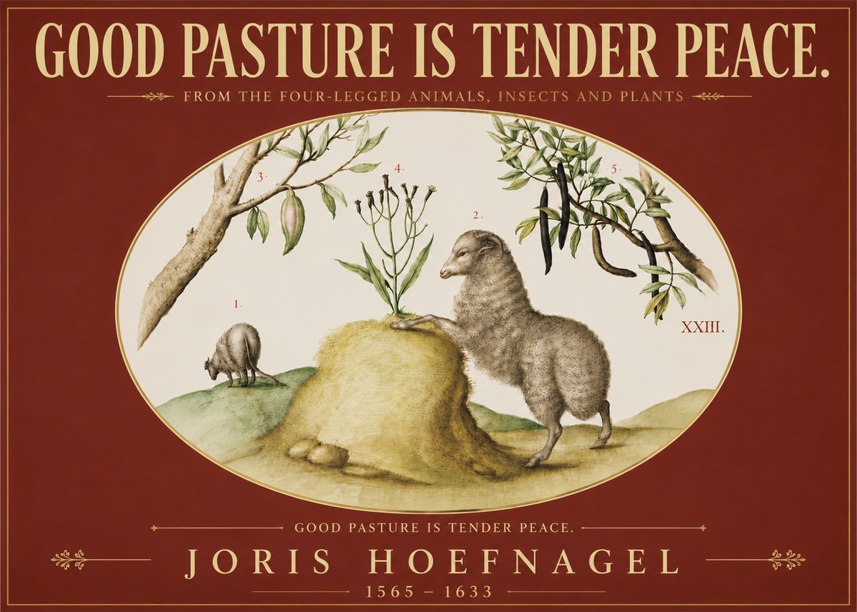 Joris Hoefnagel Good Pasture Is Tender Peace. No5 - Affiche