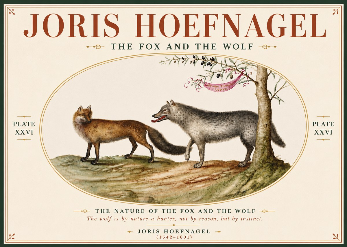 Joris Hoefnagel The Fox and the Wolf No6 - Affiche
