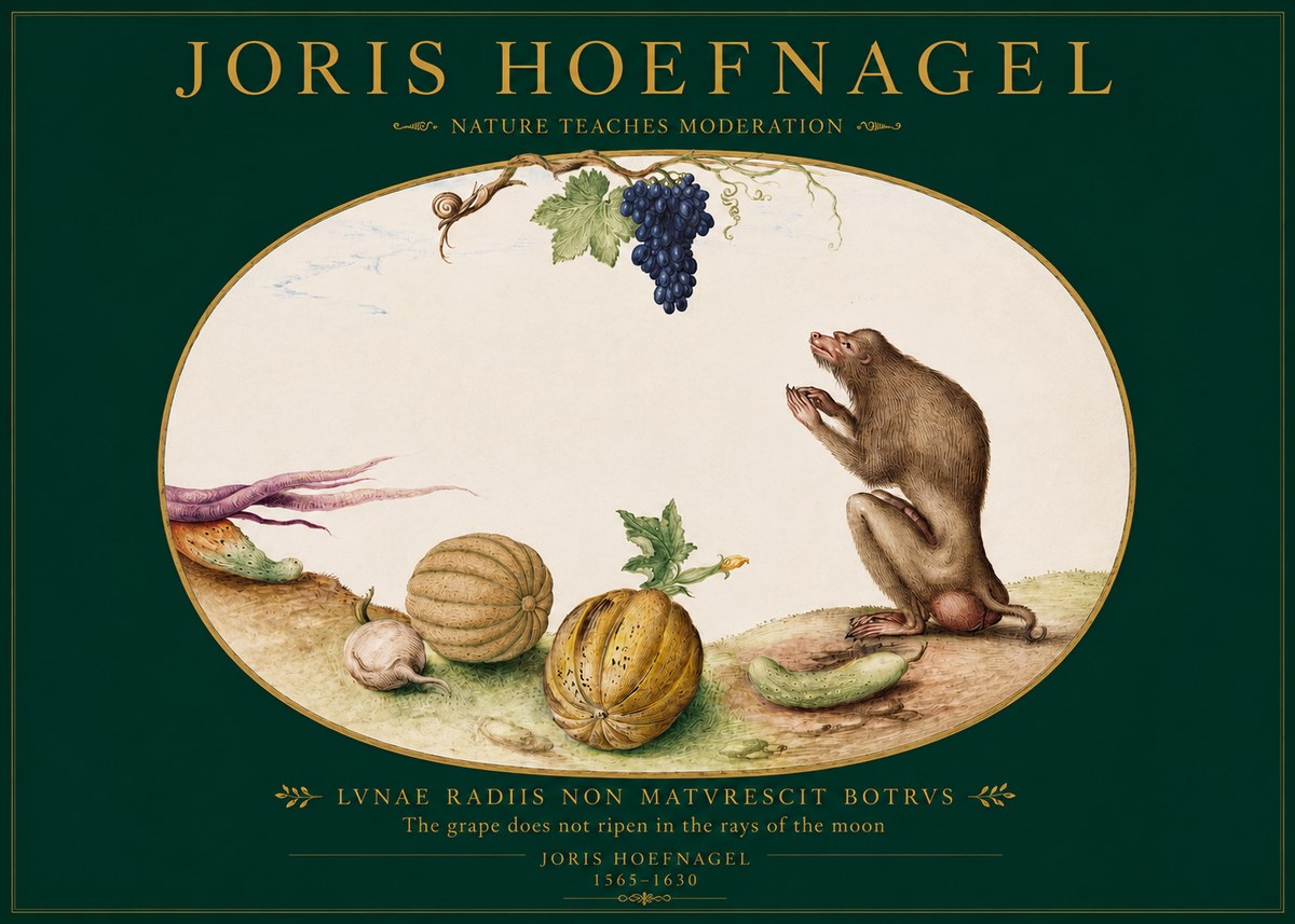 Joris Hoefnagel Nature Teaches Moderation No2 - Affiche