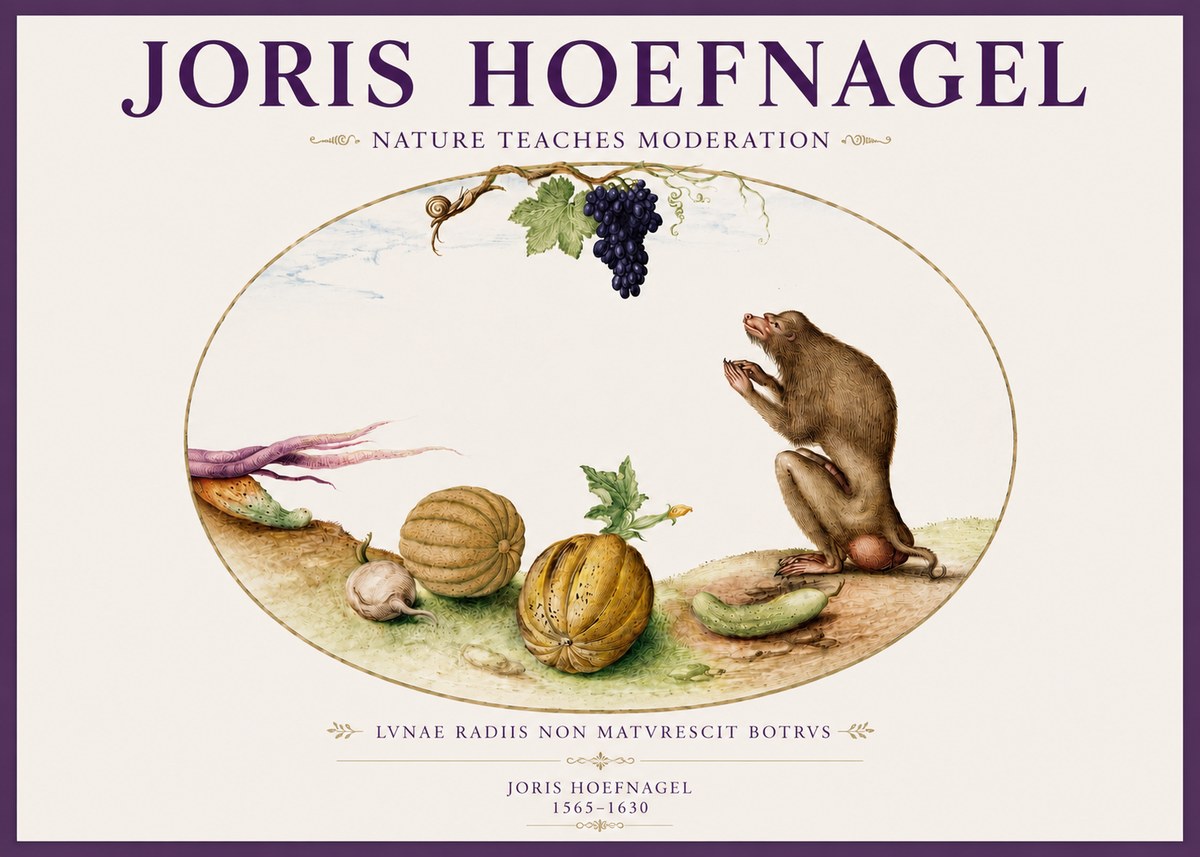 Joris Hoefnagel Nature Teaches Moderation No3 - Affiche