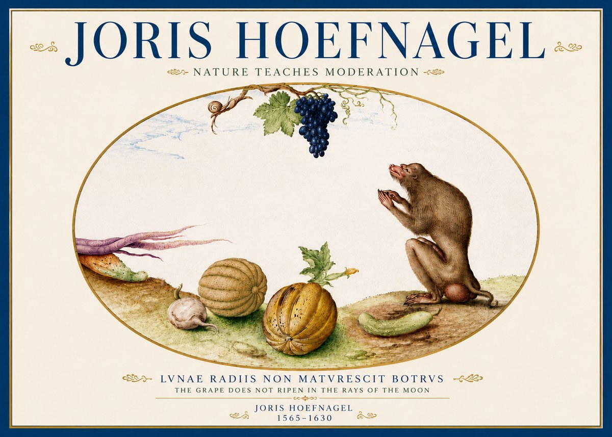 Joris Hoefnagel Nature Teaches Moderation No5 - Affiche
