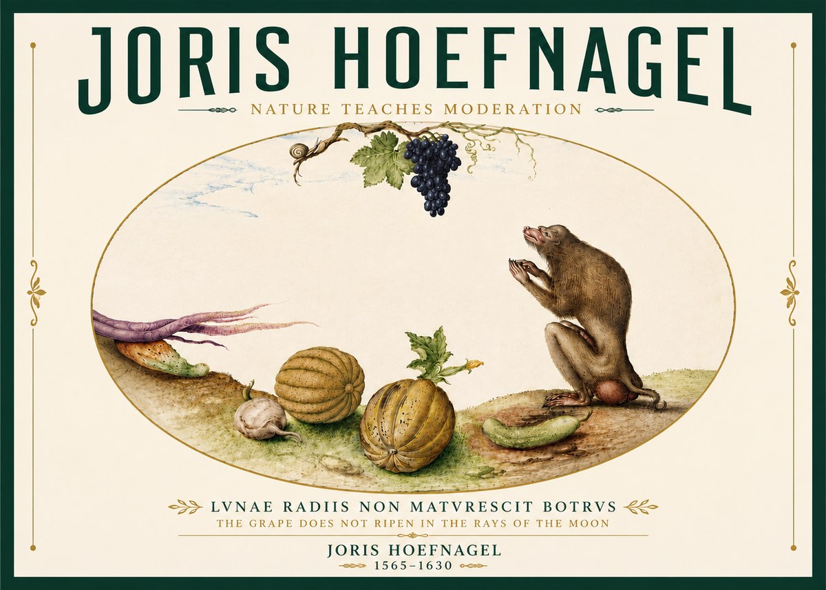 Joris Hoefnagel Nature Teaches Moderation No6 - Affiche