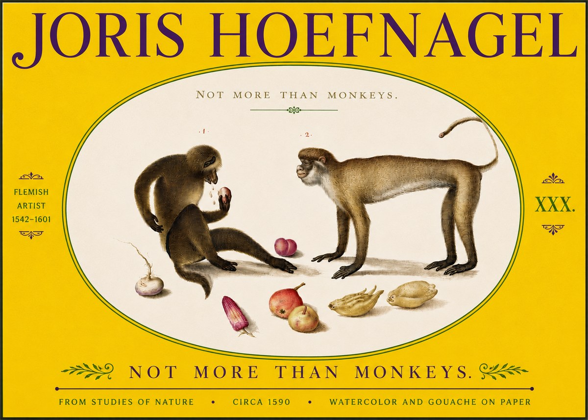 Joris Hoefnagel Not More Than Monkeys No5 - Affiche