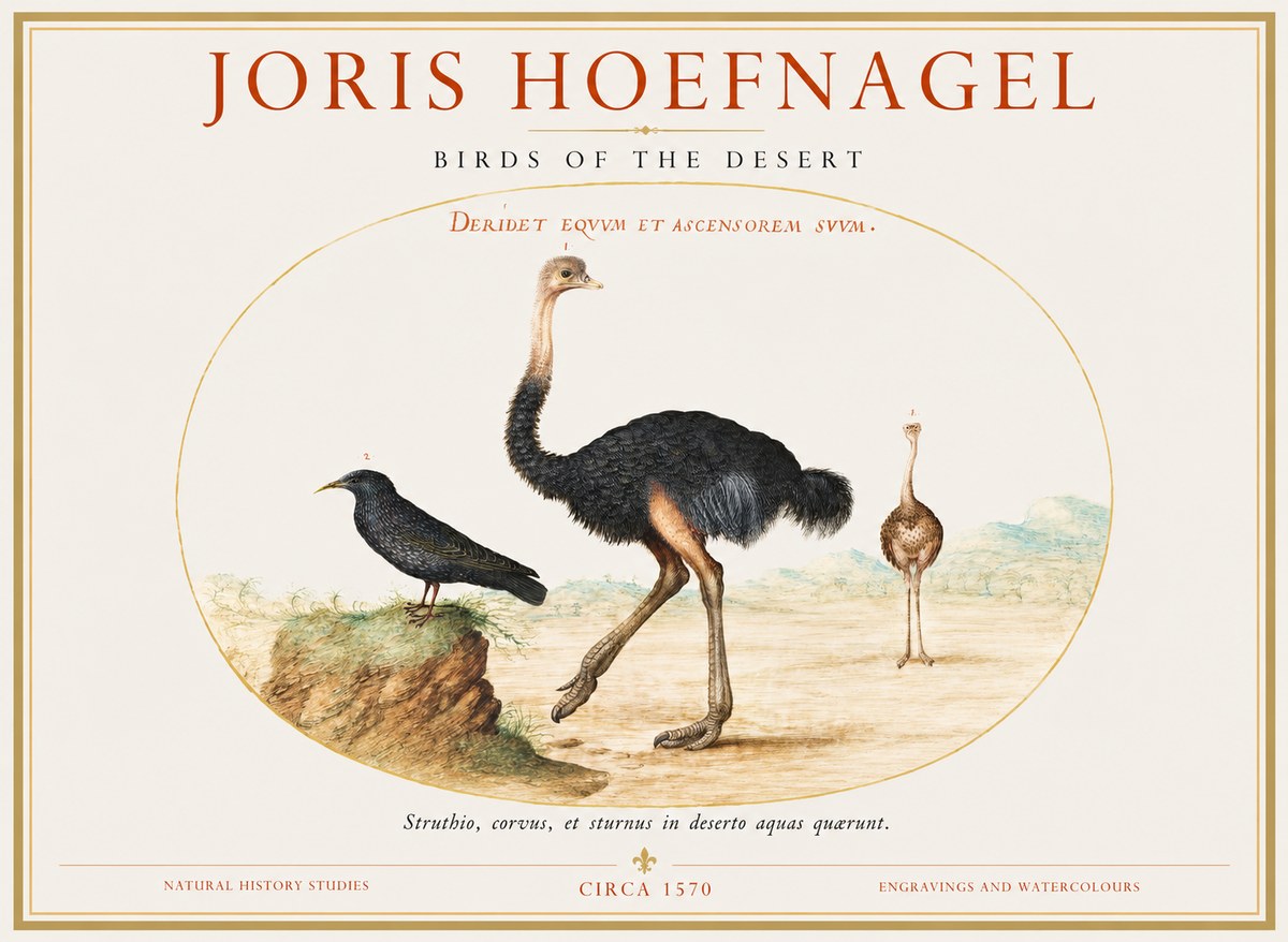 Joris Hoefnagel Birds of the Desert No1 - Affiche