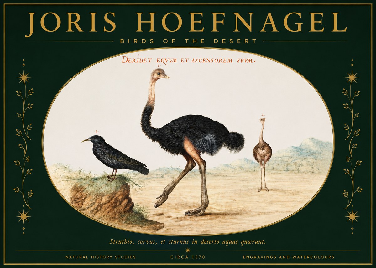 Joris Hoefnagel Birds of the Desert No2 - Affiche