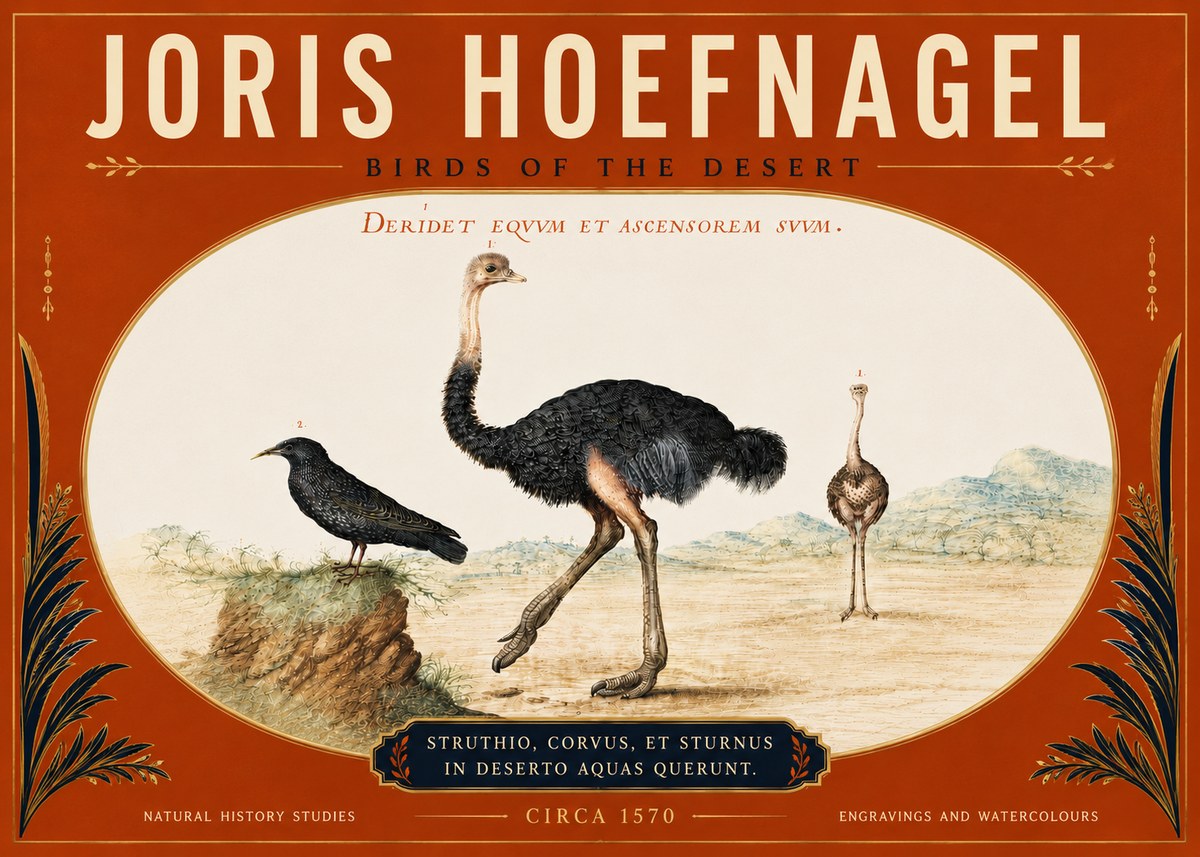 Joris Hoefnagel Birds of the Desert No5 - Affiche