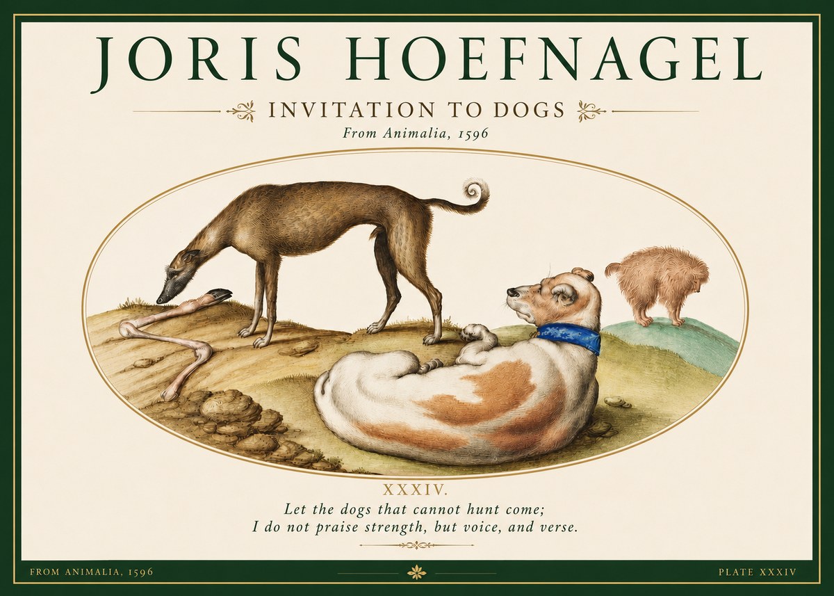 Joris Hoefnagel Invitation to Dogs No3 - Affiche