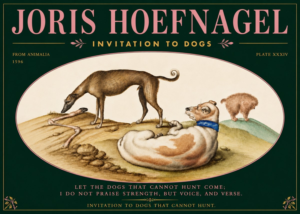 Joris Hoefnagel Invitation to Dogs No5 - Affiche