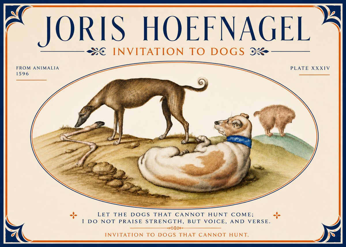 Joris Hoefnagel Invitation to Dogs No6 - Affiche
