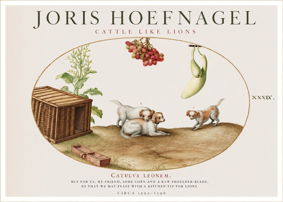 Joris Hoefnagel Cattle Like Lions No1 - Affiche