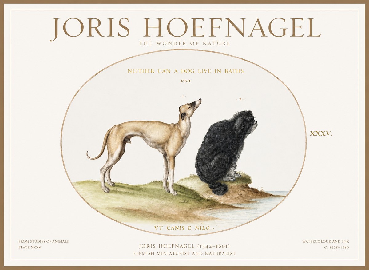 Joris Hoefnagel Neither Can a Dog Live in Baths No1 - Affiche