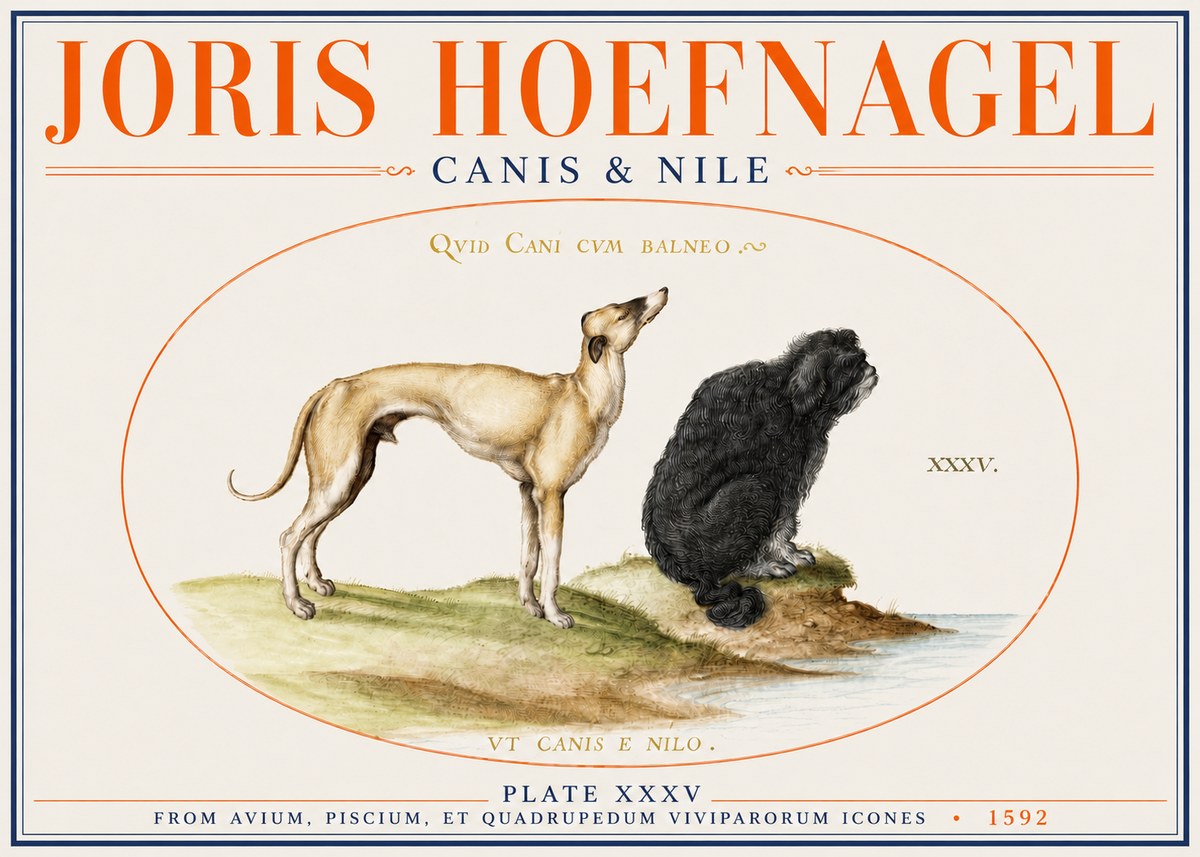 Joris Hoefnagel Neither Can a Dog Live in Baths No4 - Affiche