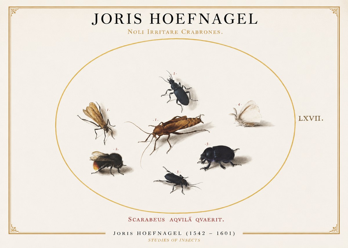 Joris Hoefnagel Scarabeus Aqvilä Qvaerit. No1 - Affiche
