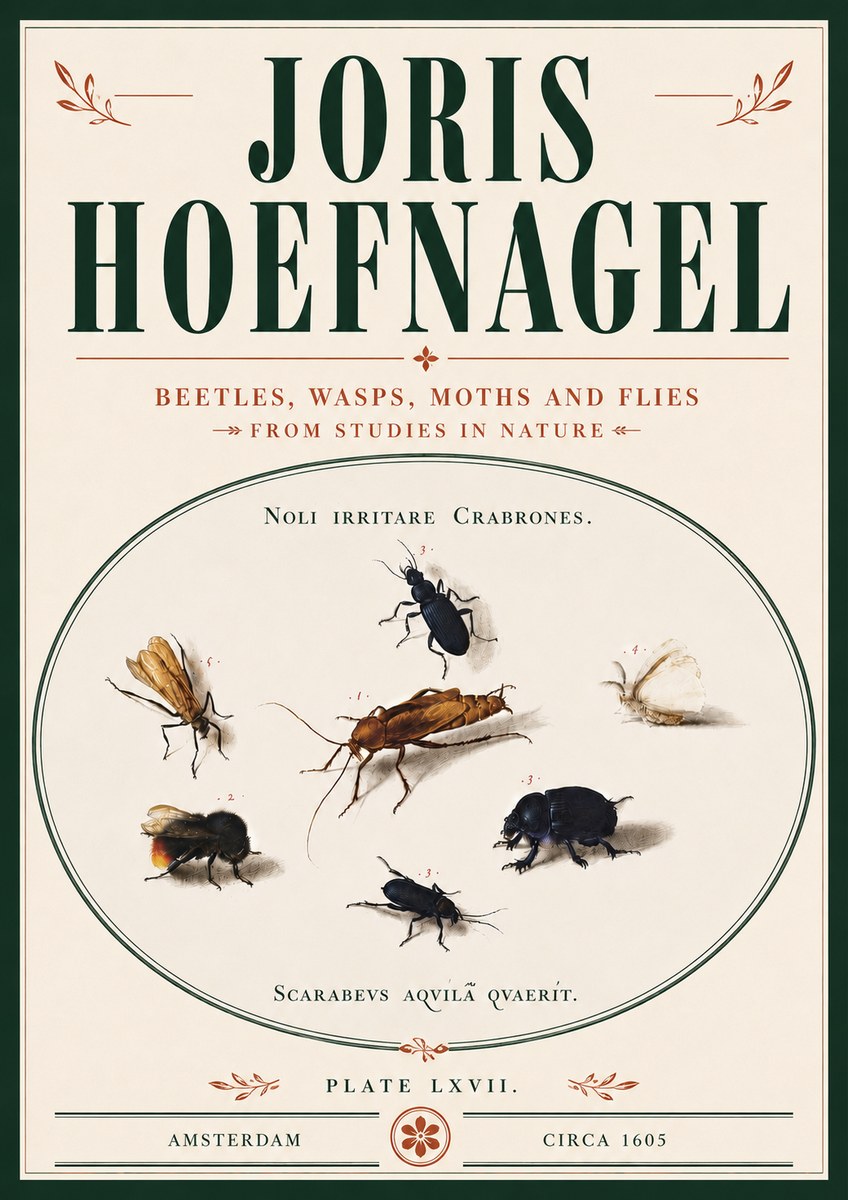 Joris Hoefnagel Scarabeus Aqvilä Qvaerit. No6 - Affiche