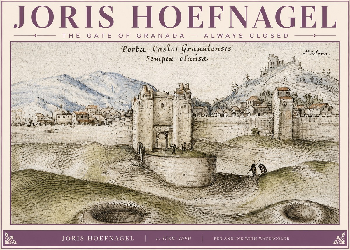 Joris Hoefnagel The Gate of Granada - Always Closed No3 - Affiche