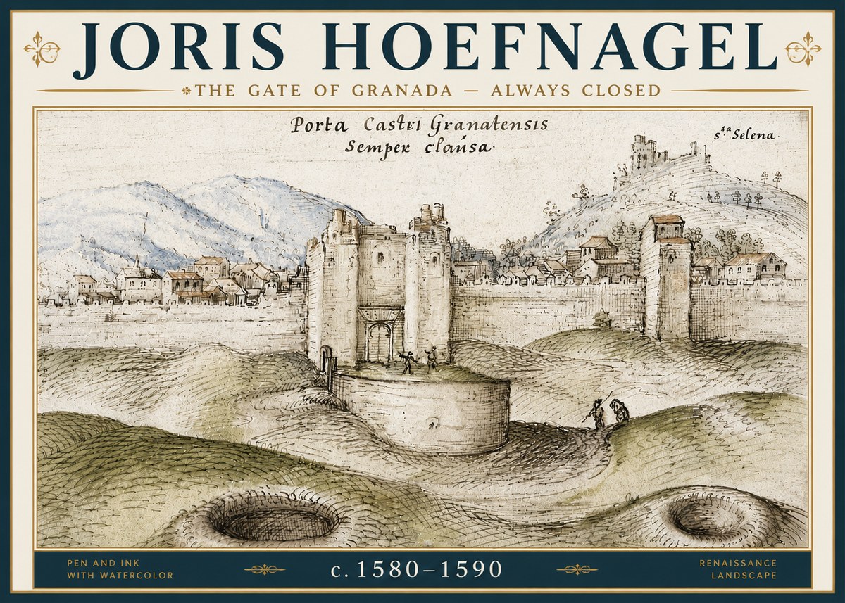 Joris Hoefnagel The Gate of Granada - Always Closed No6 - Affiche