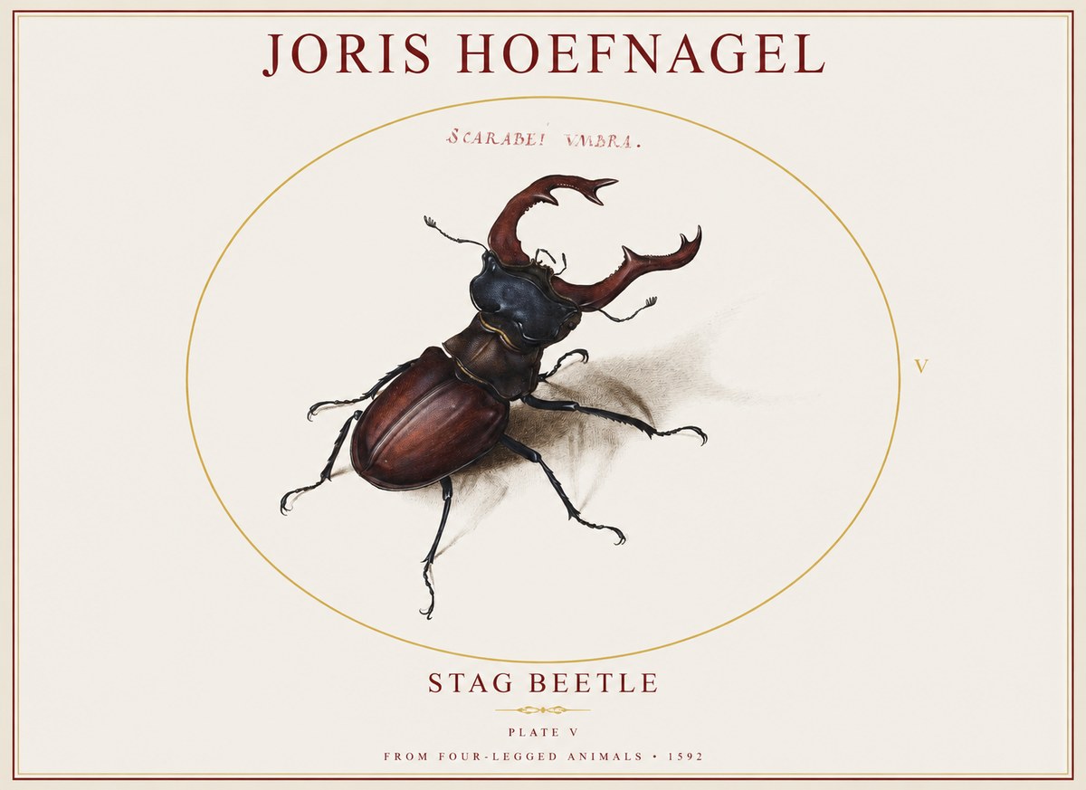Joris Hoefnagel Stag Beetle No1 - Affiche