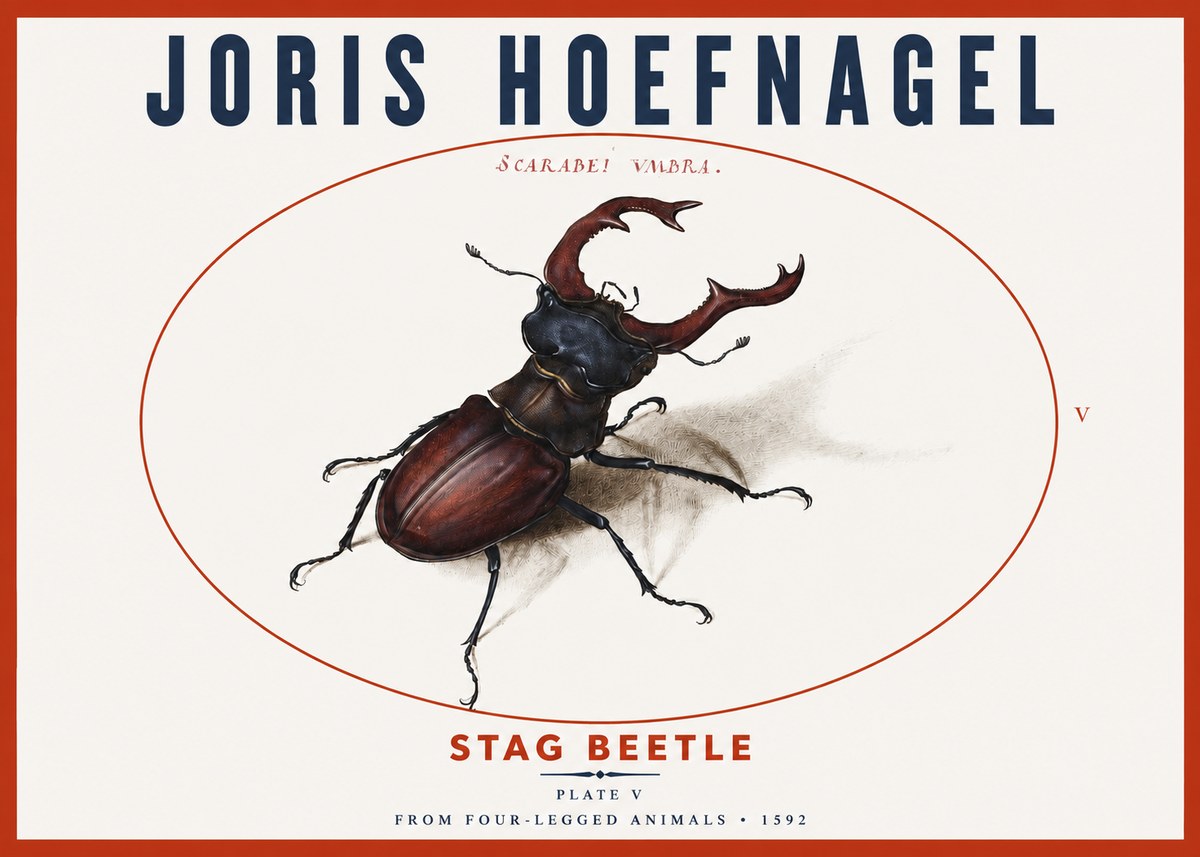 Joris Hoefnagel Stag Beetle No3 - Affiche