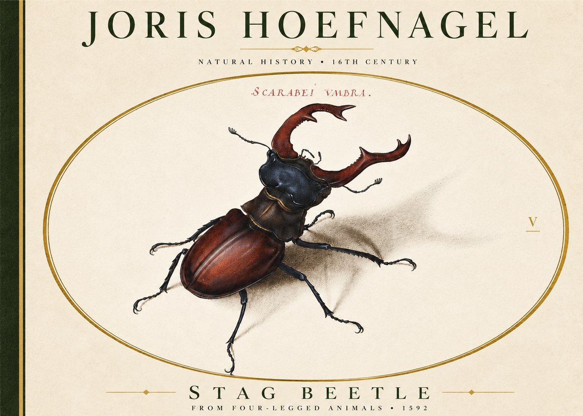 Joris Hoefnagel Stag Beetle No4 - Affiche