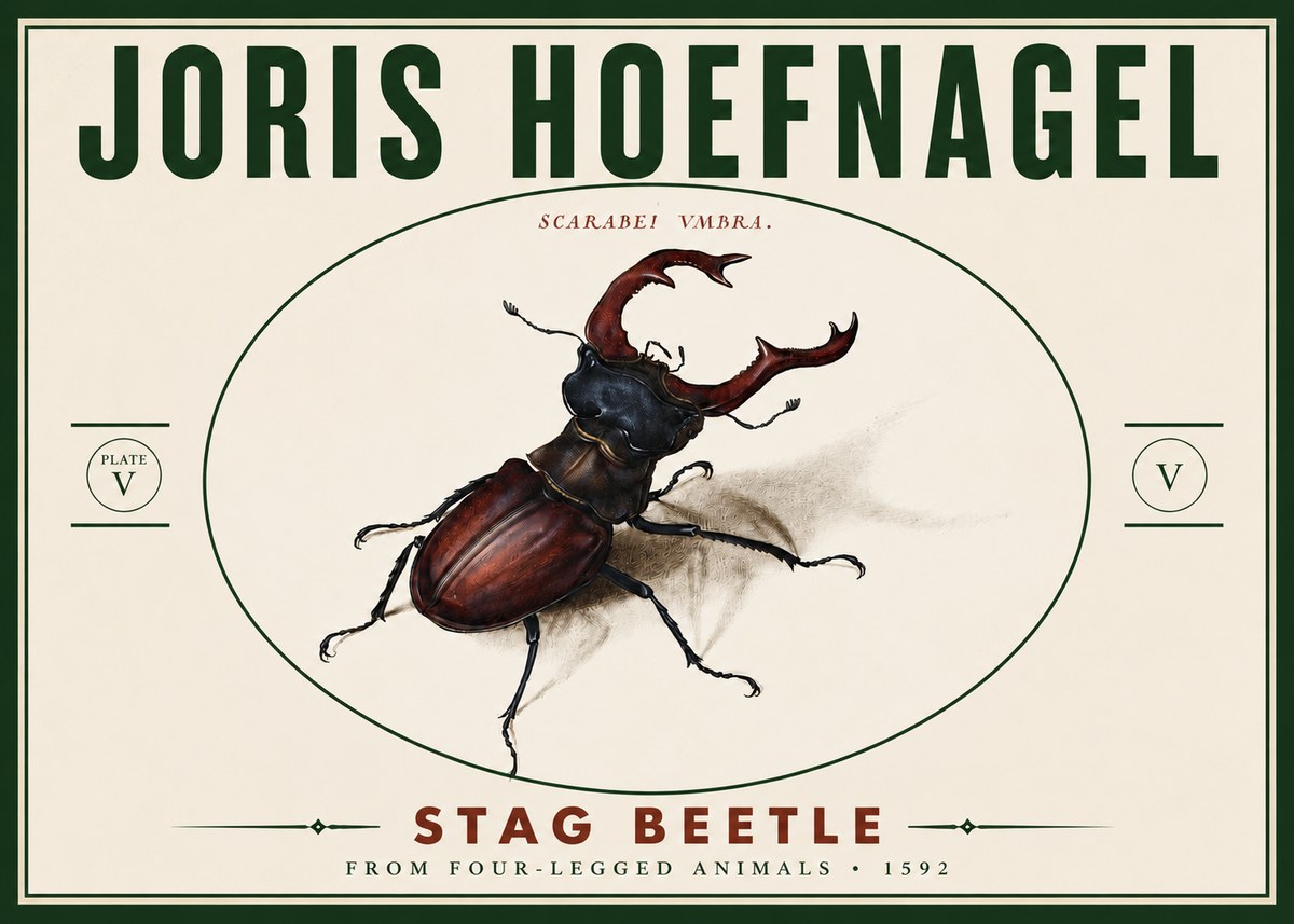Joris Hoefnagel Stag Beetle No6 - Affiche