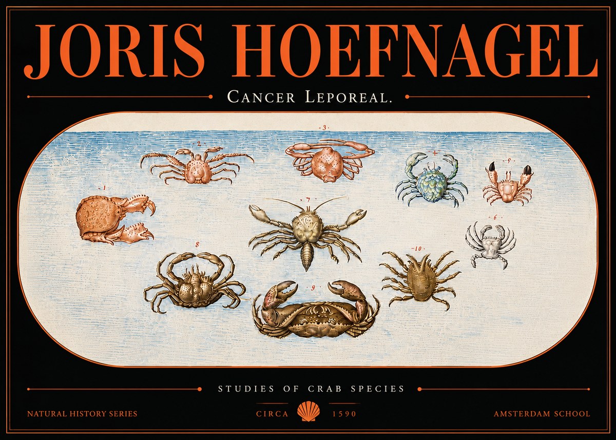 Joris Hoefnagel Cancer Leporeal. No5 - Affiche