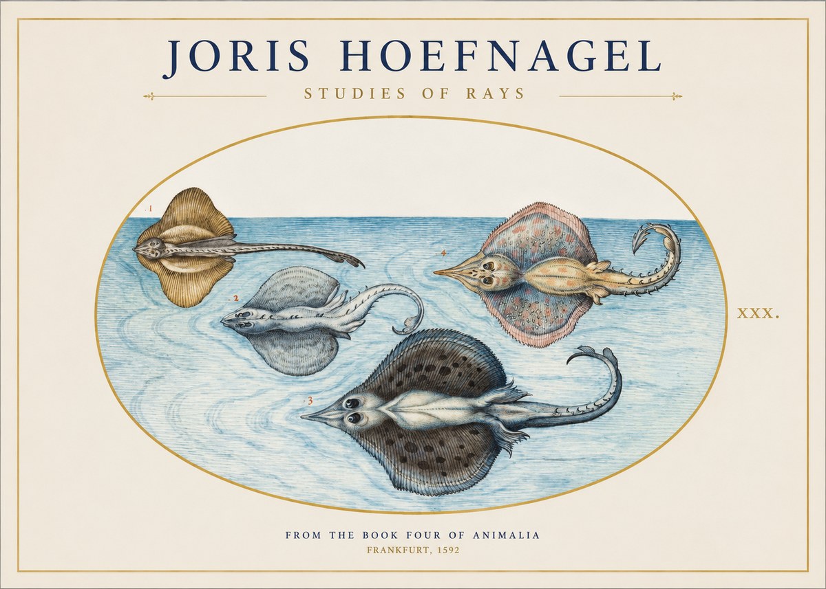 Joris Hoefnagel Rays and Skates No2 - Affiche